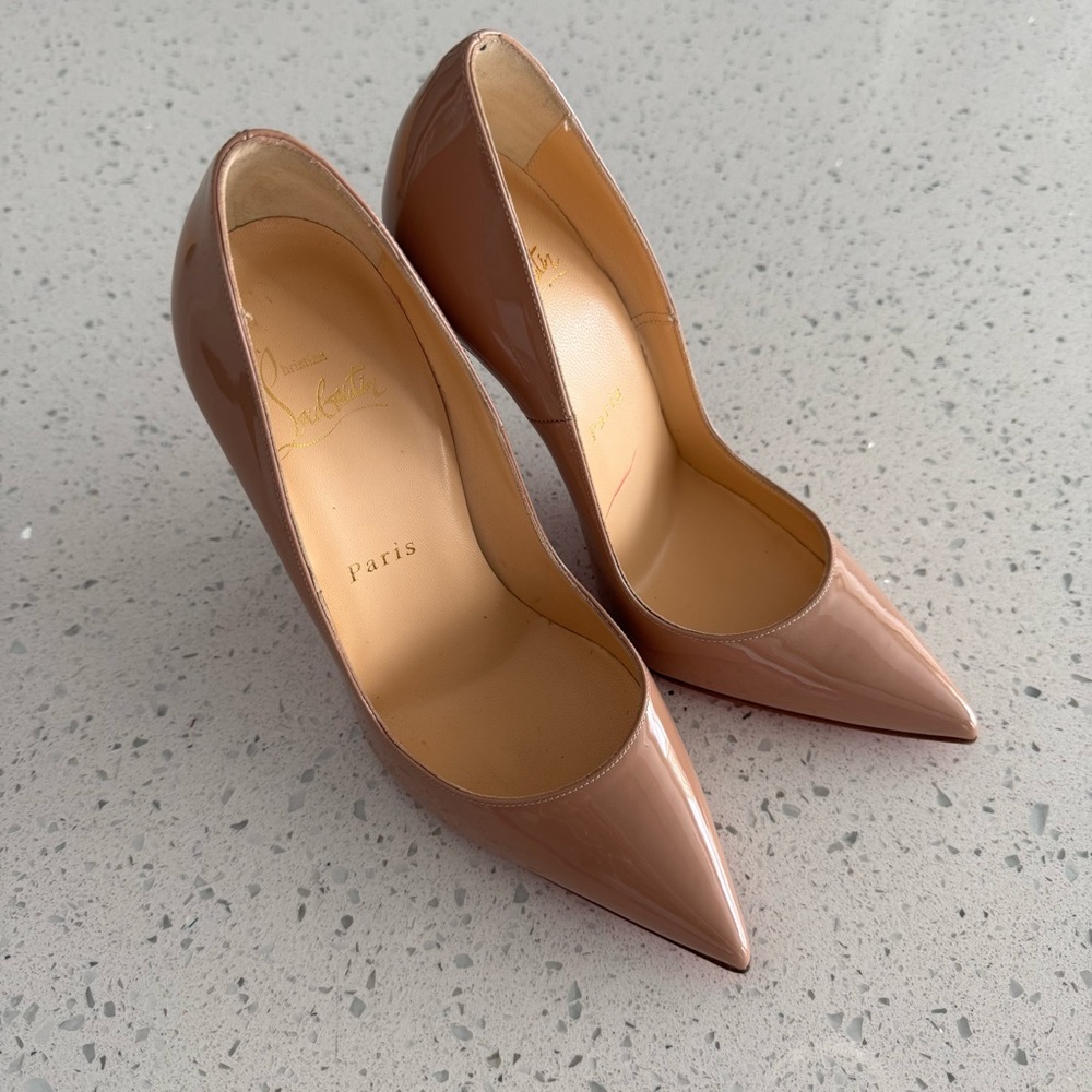 Christian Louboutin Nude Patent Leather Heels